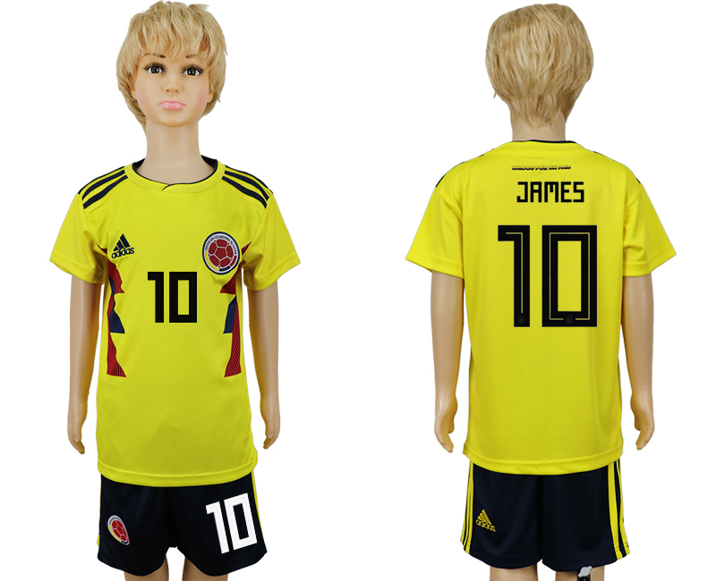 2018 maillot pour enfants Columbia CHIRLDREN #10 JAMES